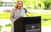 Tatyana Lobova, Master Lecturer Biology, speaking at groundbreaking event.