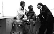 Doctors treating patient