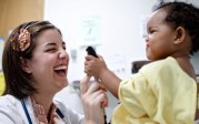 Doctor with patient