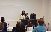 Niar Robinson, Senior Recreational Therapy student presents  A Fashion Forward Approach to Recreational Therapy at the symposium