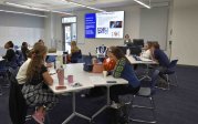 Students engage in group discussion 