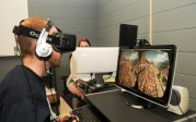 Student using virtual reality headset