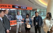 Tanner Fellows tour Bloomberg Towers