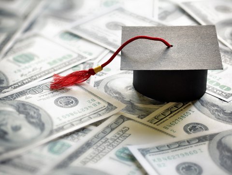 Graduation Cap with Money