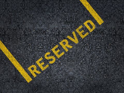Reserved parking spot