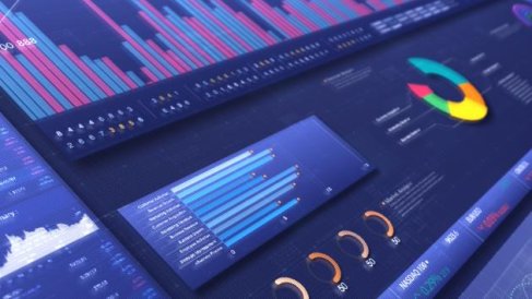 stock image of data dashboard