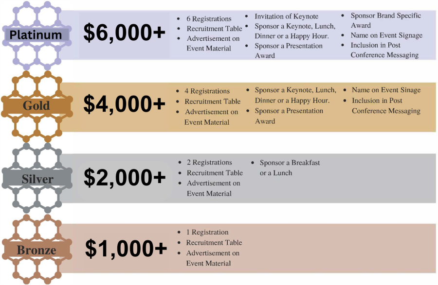 Sponsorship levels for NanoBioTech