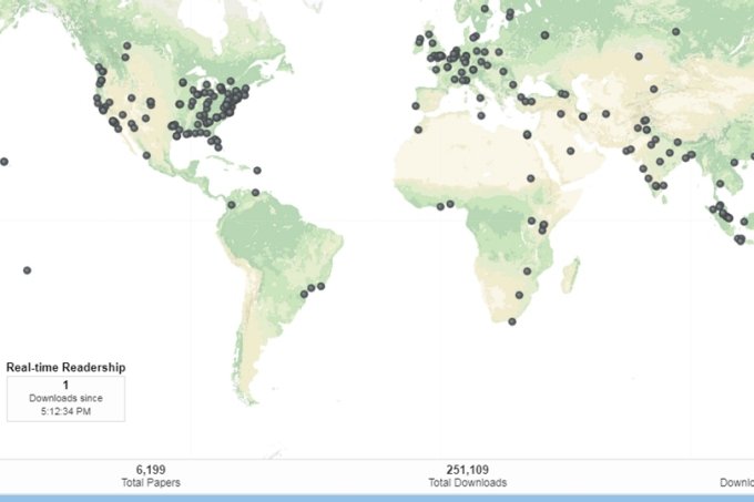 ODU Digital Commons Readership Map