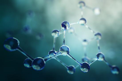 Green background with blue cell chain