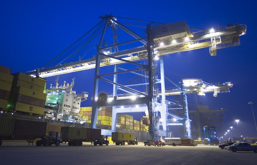 Port at night