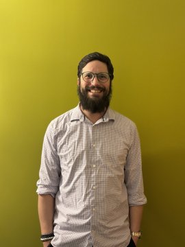 New faculty member, Aaron Shames. 