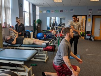 Photo of The Club Sports athletic training room in the Stude