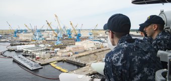 Sailors aboard USS Dwight D. Eisenhower