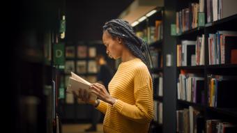 University Library: Portrait of Gifted Beautiful Black Girl 