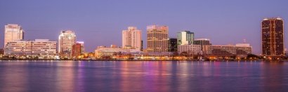 norfolk skyline dusk