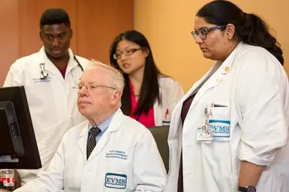 Dr. Patrick Haggerty and Infectious Disease fellows work tog
