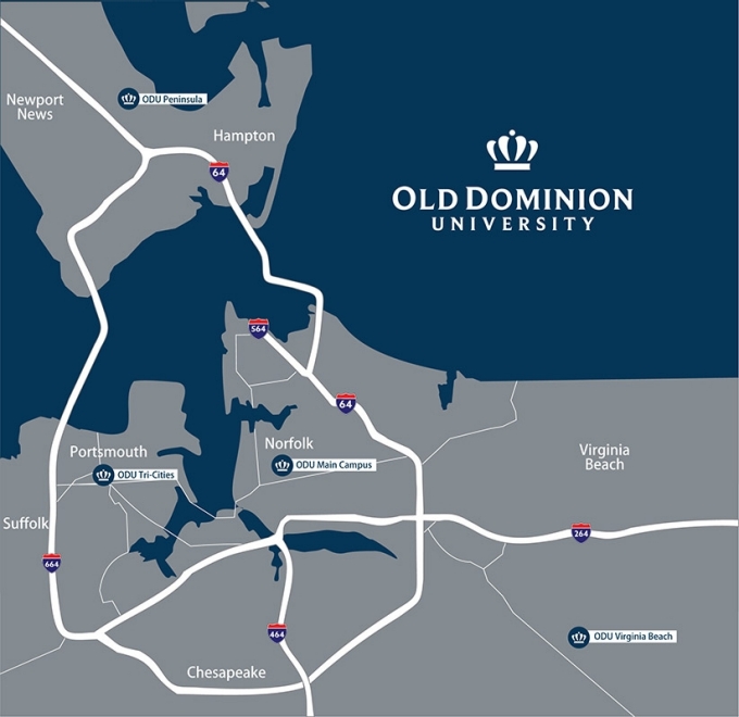 ODU Regional Centers map